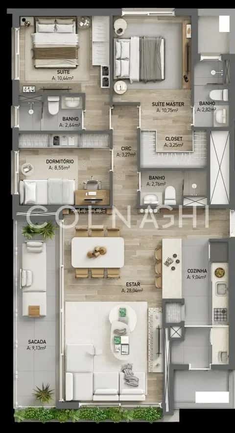 Apartamento · 3 dormitórios em Petrópolis — miniatura 2
