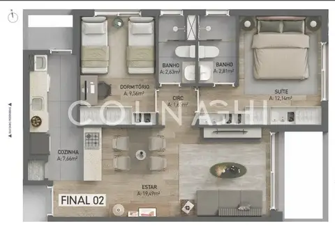 Apartamento · 2 dormitórios em Petrópolis — miniatura 2
