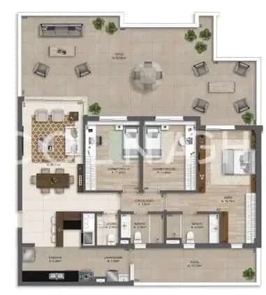Apartamento Garden · 3 dormitórios no Três Figueiras — miniatura 2