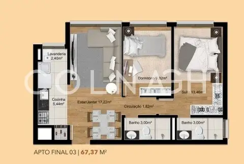 Apartamento · 2 dormitórios em Petrópolis — miniatura 2
