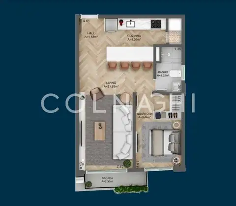 Apartamento · 1 dormitório na Cidade Baixa — miniatura 2