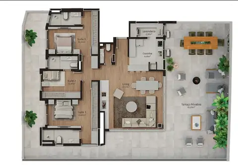 Apartamento · 3 dormitórios no Três Figueiras — miniatura 4