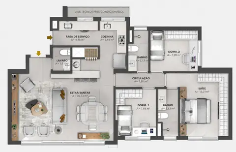 Apartamento · 3 dormitórios em Petrópolis — miniatura 12